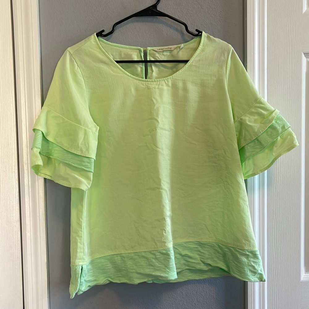 Soft Surroundings Light Green Blouse